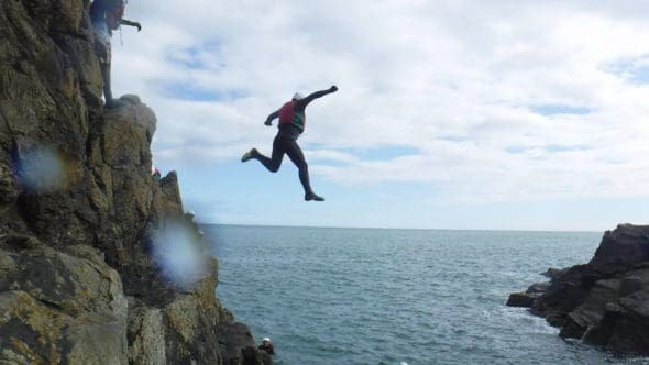 Cliff jumping