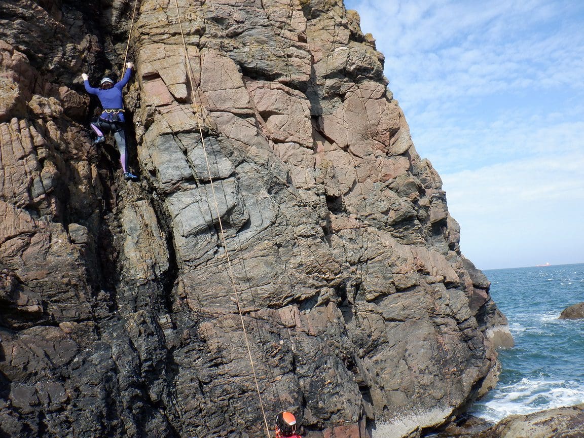 rock climbing abseiling