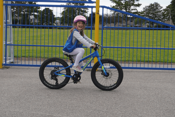 Young girl at Mini Riders session at Dyce