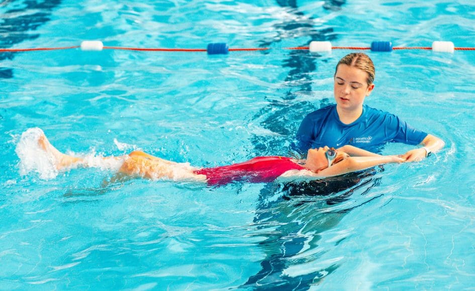 Aquatics Aberdeen teacher with child